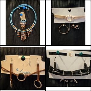 Bundle of 4 Choker/Earring Sets
